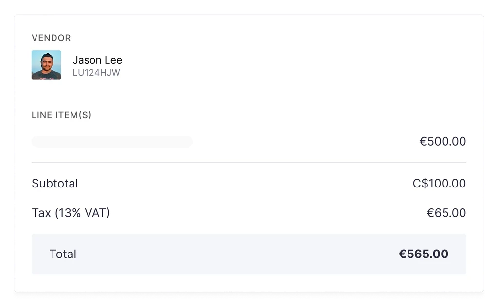 The Lumanu tax engine interface