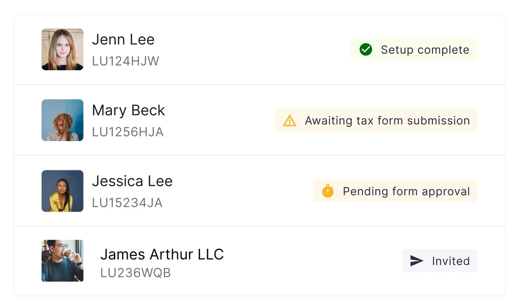Lumanu vendor onboarding flow