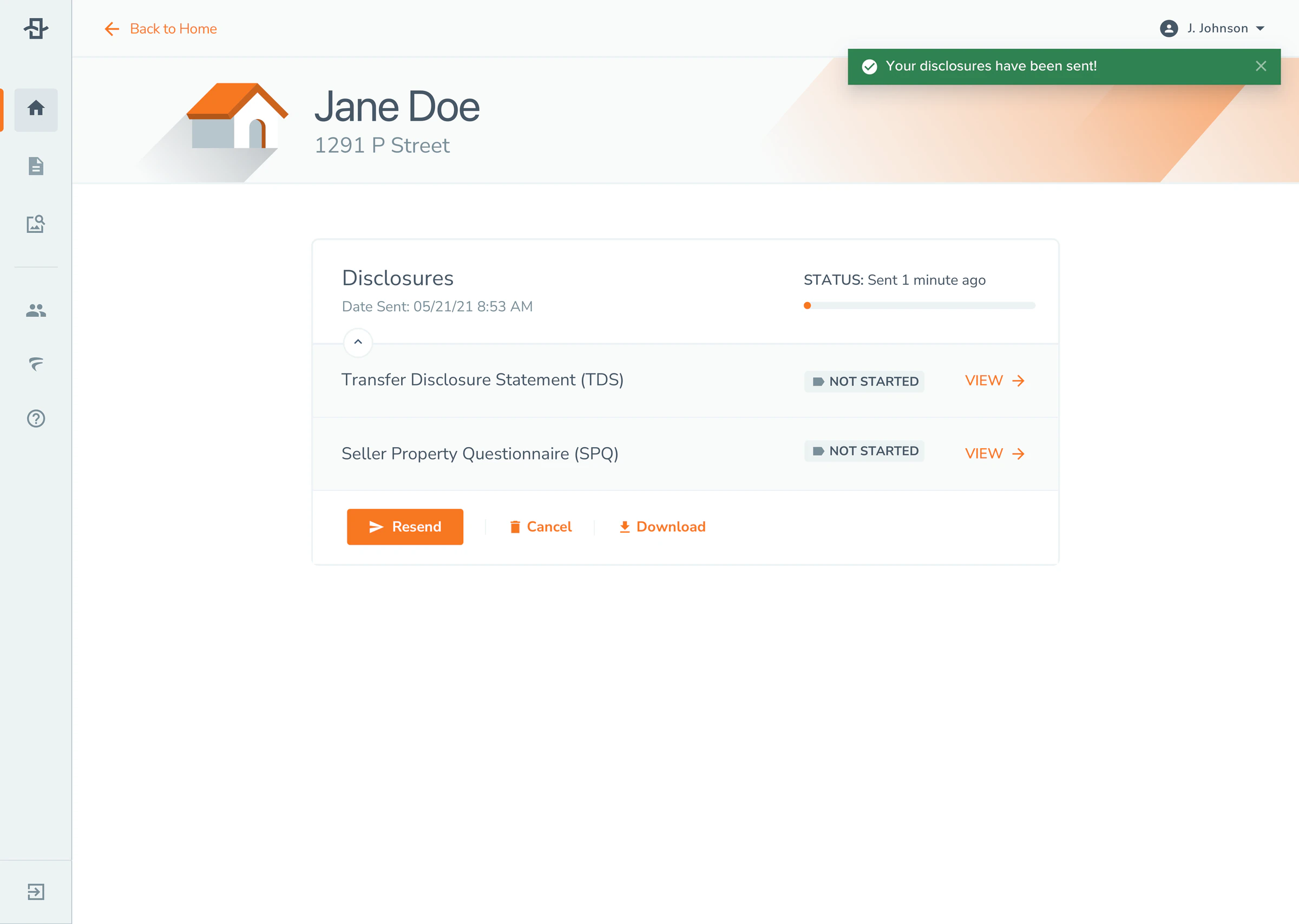 Tracking document completion in Breeze