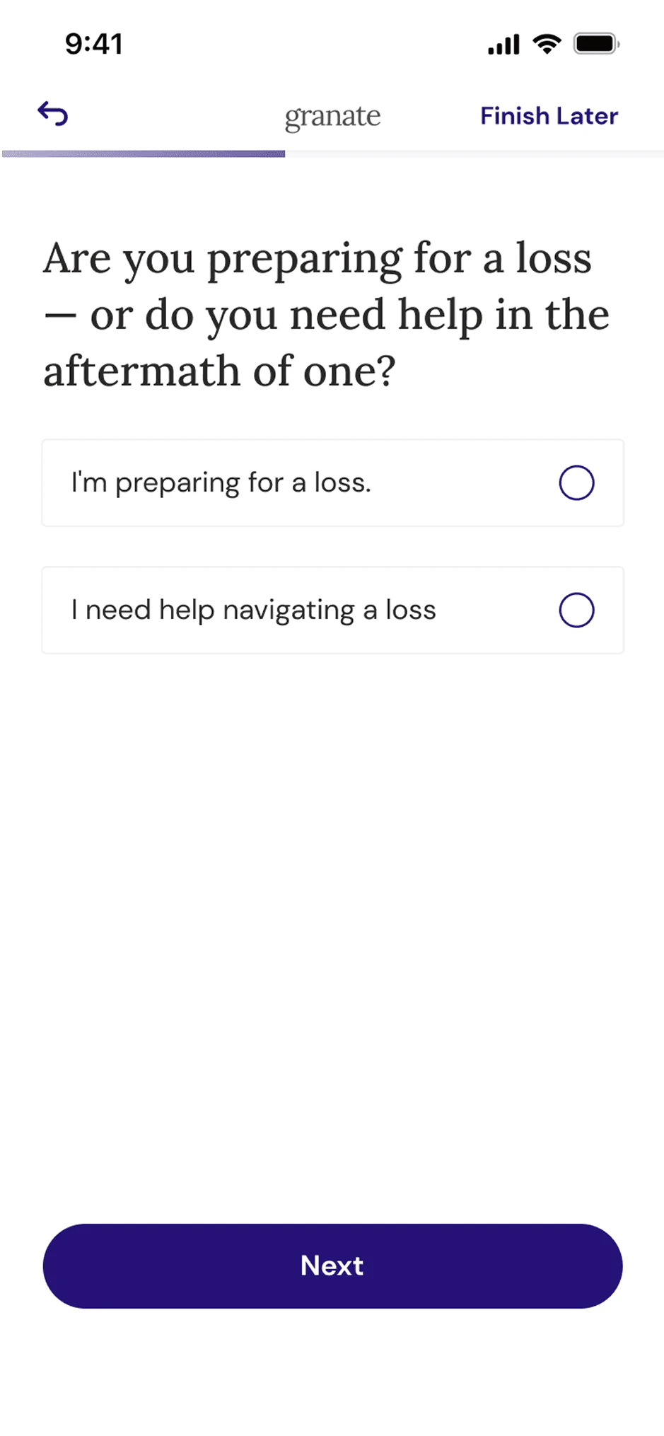 Account creation after with skip option
