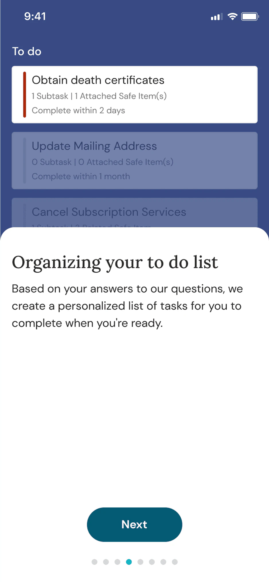 Onboarding before the change