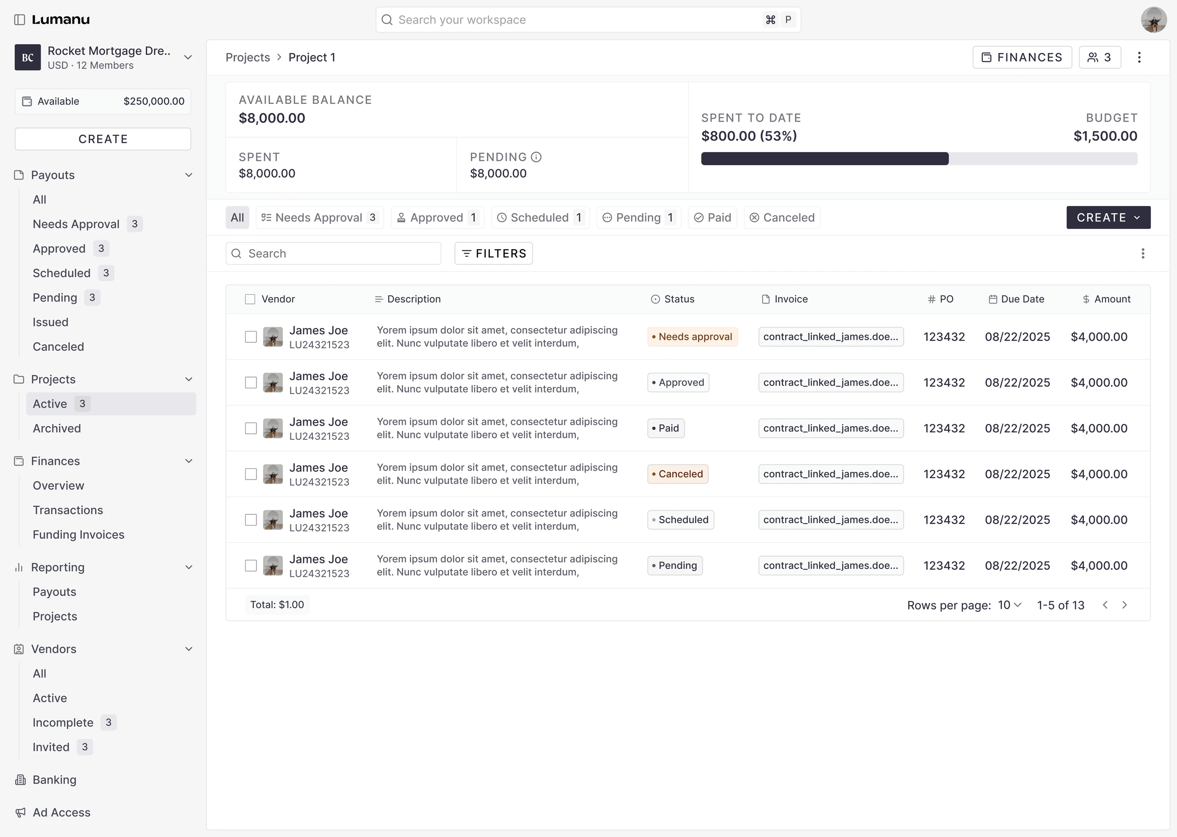 The Lumanu app after the redesign