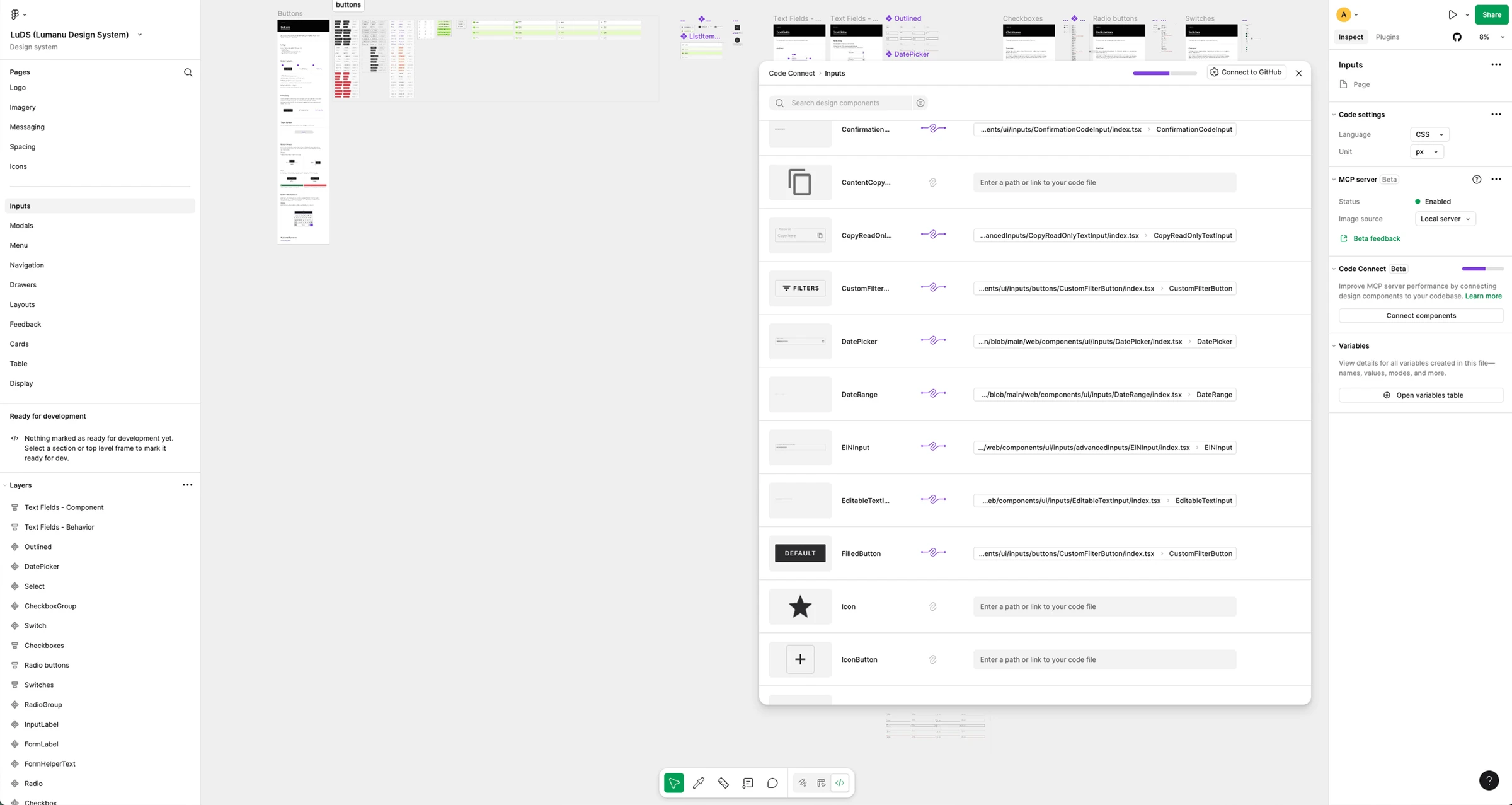 The Lumanu design system in Figma