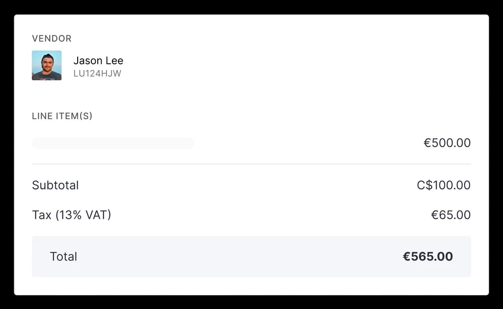 The Lumanu tax engine interface