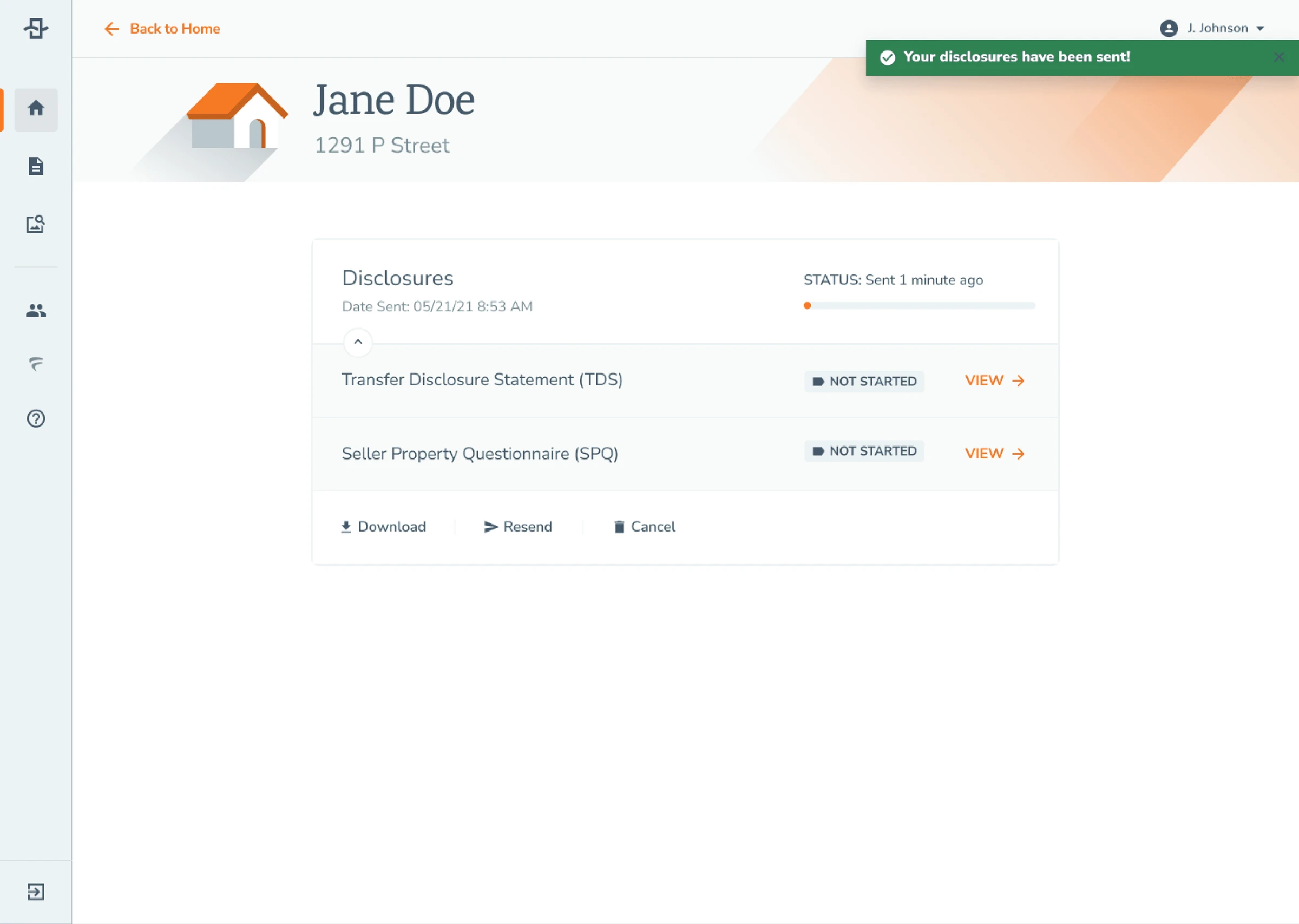 Tracking document completion in Breeze