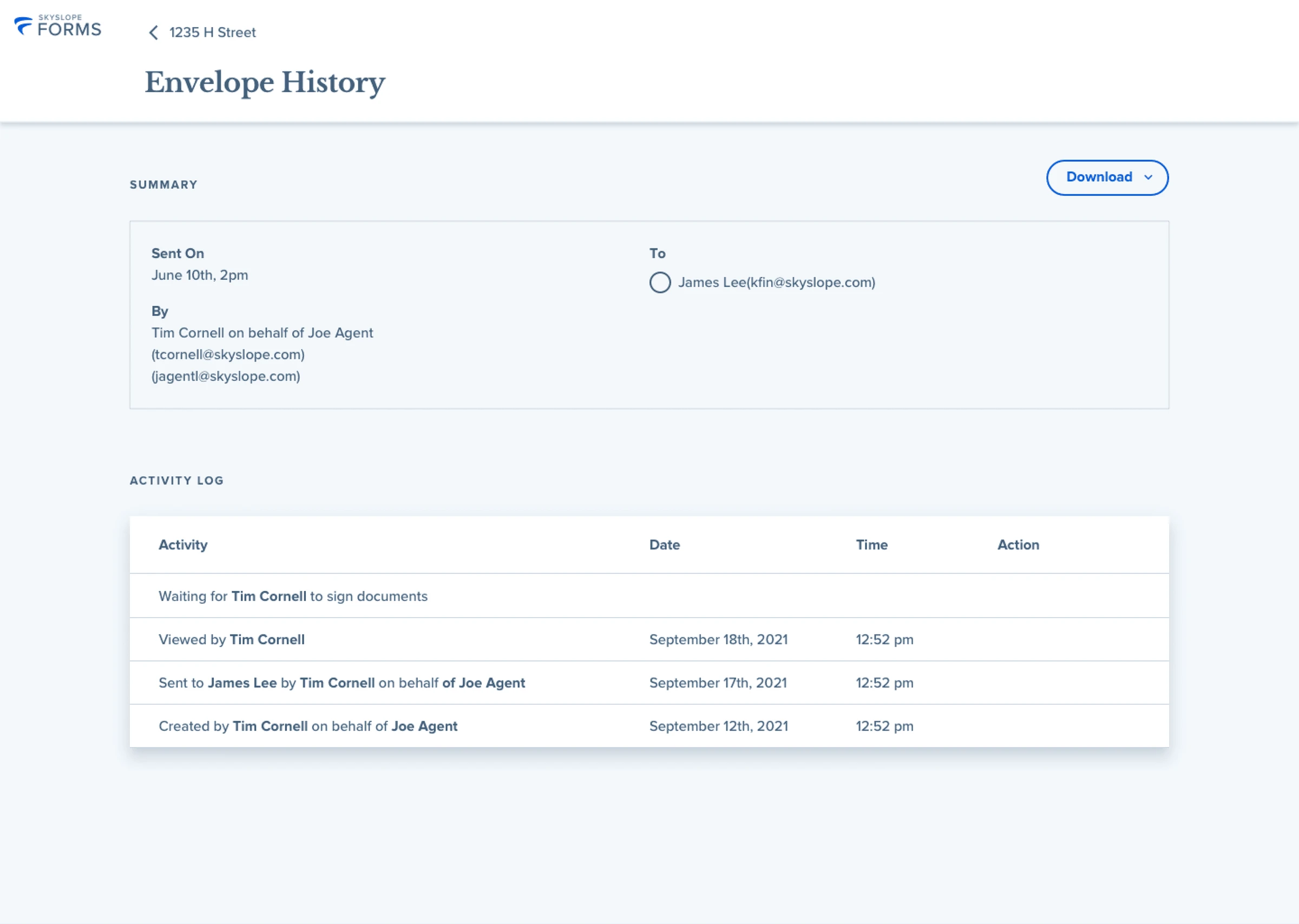 File history tracking edits in Forms