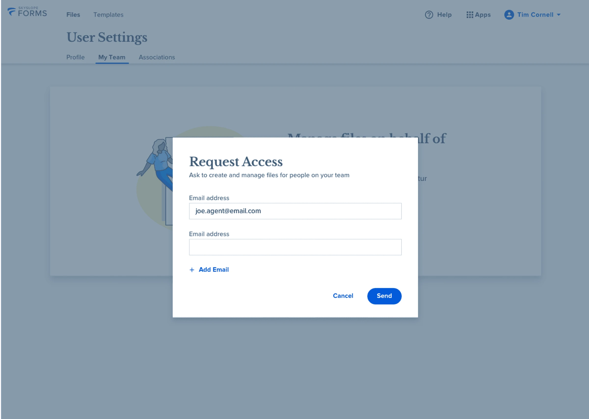 Requesting access with multiple emails